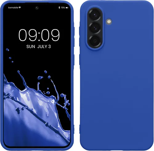 Vista 100 de kwmobile Funda compatible con Samsung Galaxy A12 - Funda protectora de silicona TPU suave y delgada - Verde oscuro mate
