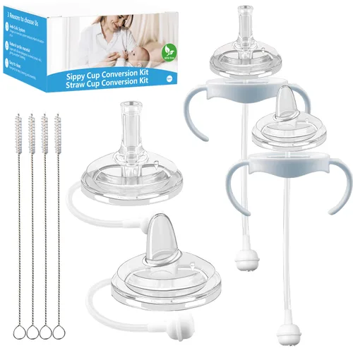 Vista 10 de Kit de conversión de taza de popote para biberones naturales Philips Avent, kit de transición para niños pequeños con 4 pezones de popote suave, 2
