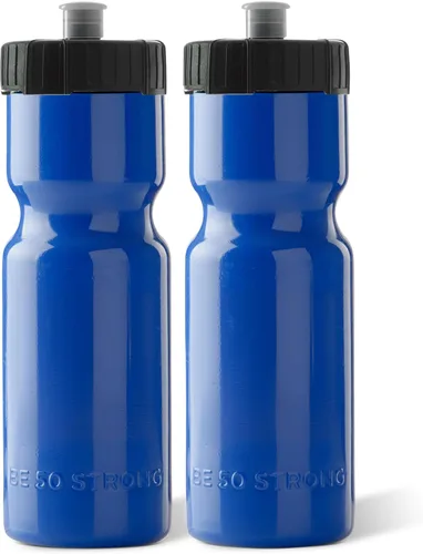 Vista 13 de Botellas de agua deportivas 50 Strong – Botellas de plástico reutilizables de 22 oz libres de BPA con tapa de tracción – Fabricadas en EE. UU.