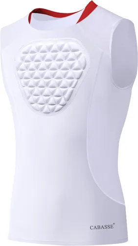 Vista 9 de Cabasse - Protector de pecho juvenil, camiseta de protección para corazón/esternón para béisbol, fútbol, T Ball, lacrosse y porteros