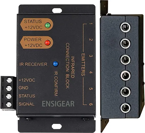 Vista 8 de Kit de repetidor IR, sistema de repetidor IR, extensor de control remoto IR, control de 1 a 18 dispositivos. Soporta hasta 100 pies, receptor