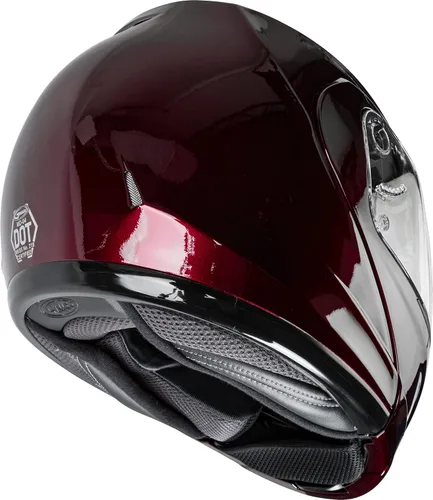 Vista 3 de GMAX Casco modular MD-04 (rojo vino, grande) - Aprobado por FMVSS 218