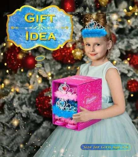Vista 2 de Ropa de princesa para niñas pequeñas, juego de simulación y disfraz para niñas pequeñas de 3 a 6 años