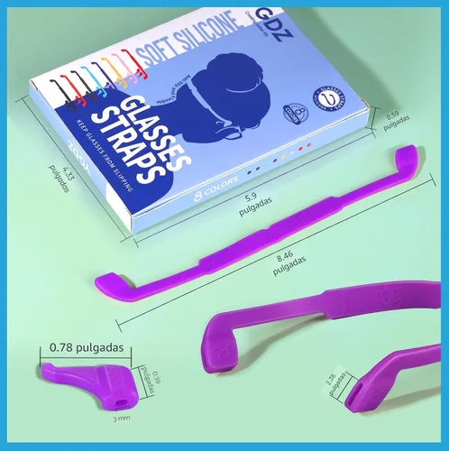 Vista 2 de YGDZ Paquete de 8 correas para lentes de sol para niños, correa para gafas, soporte para gafas, retenedor de gafas, correa elástica de silicona