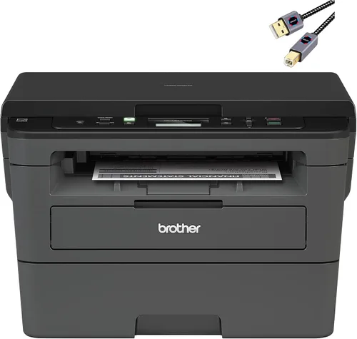 Brother Impresora láser todo en uno compacta monocromática serie L-2390DW, inalámbrica, impresión móvil, impresión automática de 2 caras, hasta 32