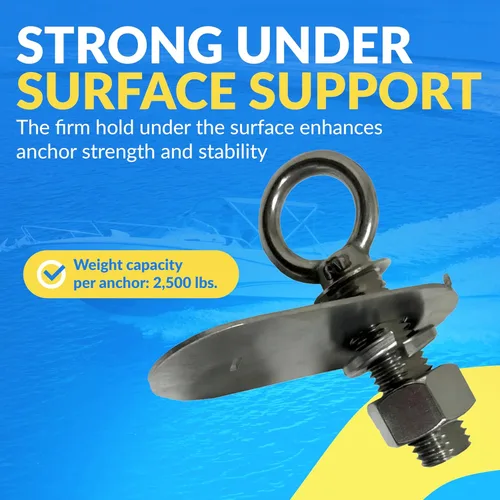 Vista 3 de SOLBREEZE Ancla, Remolques utilitarios, Barcos, Superficie de la cubierta, Seguro, Carga, Juguetes, Amarre, Resistente, Acero inoxidable