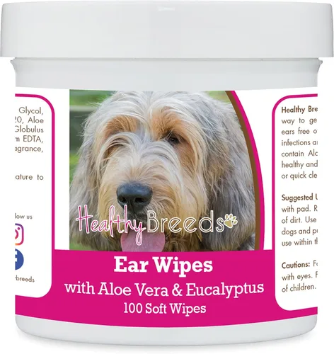 Vista 109 de Healthy Breeds Shih Tzu Toallitas de limpieza de oídos con aloe y eucalipto para perros, 100