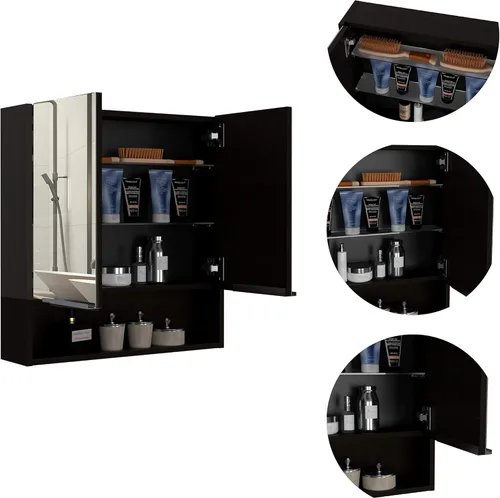 Vista 6 de FM FURNITURE Ozark - Botiquín con espejo de 24 pulgadas con estante y almacenamiento cerrado para baño