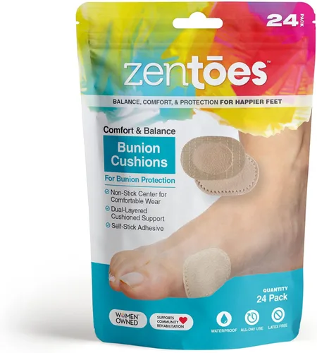 Vista 10 de ZenToes Almohadillas para Juanetes para Usar con Zapatos – Protector de Almohadilla de Juanetes Suave Impermeable, Almohadilla Adhesiva Respirable