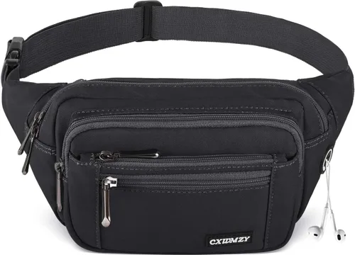 Vista 20 de CXWMZY - Riñonera para hombre y mujer, con correa ajustable impermeable de gran capacidad, apto para actividades al aire libre, entrenamientos
