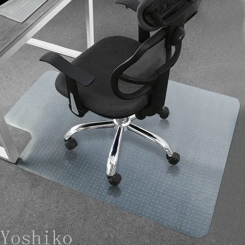 Tapete resistente grueso y resistente transparente para sillas de pelo bajo y mediano, tamaño 36 x 48 pulgadas con borde