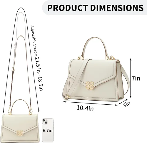 Vista 6 de Bolsa con asa superior, bolso de mano con asa superior para mujer, bolso de cuero de moda y bolso cuadrado elegante