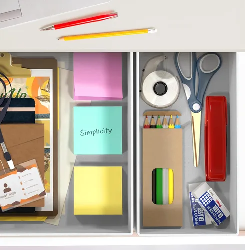 Vista 6 de Simple Houseware Organizador de cajones de ropa interior para calcetines, brasier, ropa interior, bragas, mameluco, plegable, juego de 4, gris