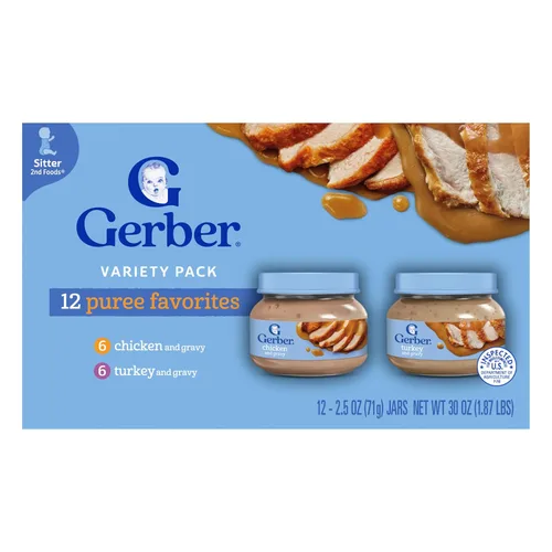 Vista 14 de Gerber Purés 2nd Foods Chicken & Gravy, 10 Count