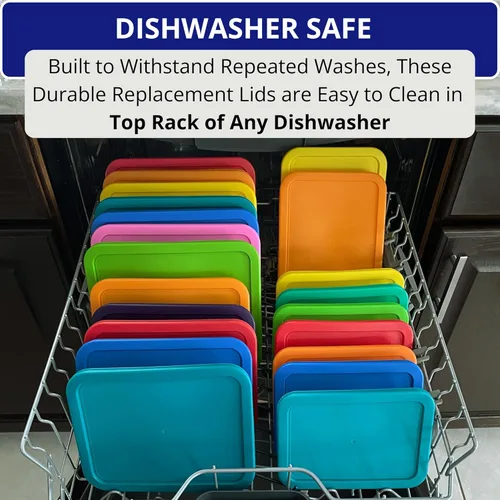 Vista 7 de 1, 2, 4 y 7 tazas redondas azules y 3, 6, 11 tazas rectangulares azules de repuesto para cuencos de almacenamiento Pyrex, Anchor Hocking