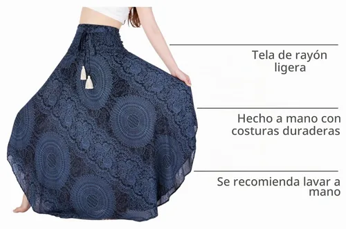 Vista 4 de Lannaclothesdesign - Falda larga para mujer de estilo bohemio, gitano, hippie, ropa de falda boho Rosa doble negra