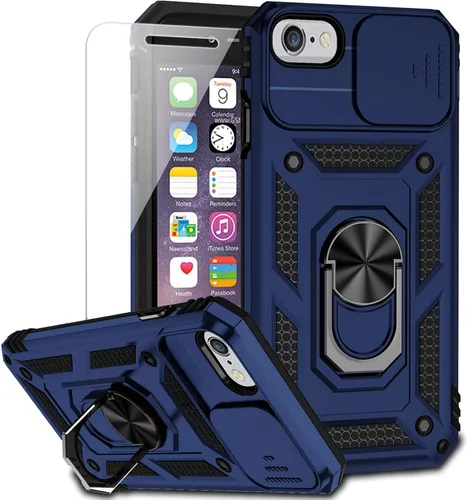 Vista 16 de Funda para iPhone SE (3ª y 2ª generación 2022/2020) y iPhone 8/7/6 con cubierta para lente de cámara, protector de pantalla HD, protección contra