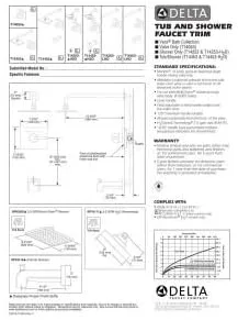 Vista 2 de Delta Faucet T14253-CZH2O Vero Monitor Serie 14 - Moldura de ducha, bronce champán