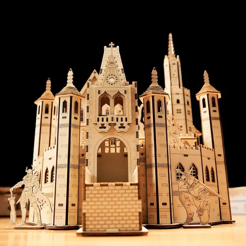 Vista 8 de Rompecabezas de madera 3D Knight Creed: Lost Castle Models, rompecabezas y rompecabezas para Navidad/cumpleaños, regalos para adultos y adolescentes