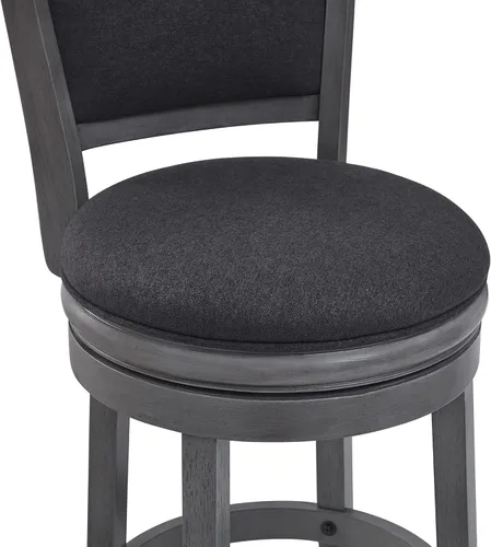 Vista 6 de Ball & Cast Taburetes giratorios tapizados para mostrador de cocina, taburetes de bar de 24 pulgadas de altura del asiento, silla de taburete