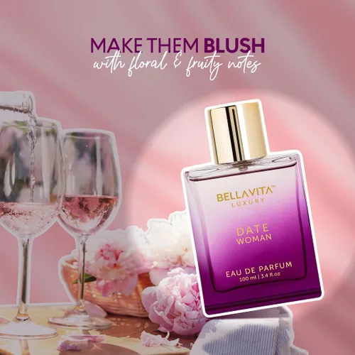 Vista 5 de Bellavita Luxury DATE Eau de Parfum 3.4 fl oz (3.4 onzas líquidas) Perfume para mujer Notas florales, pimienta rosa, jazmín y musgo