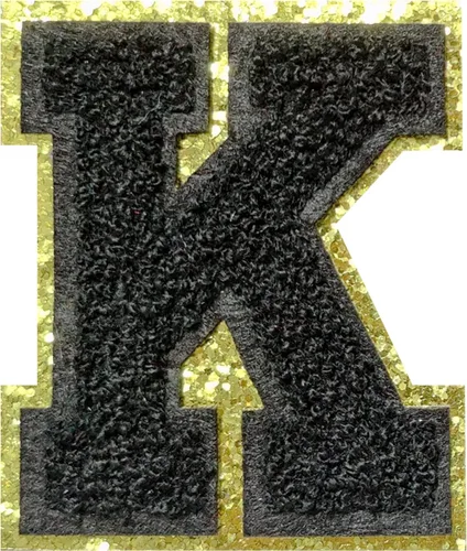 Vista 20 de 4 parches de letras de felpilla negra, parches de letras termo-adhesivas de 2.2", parches de letras de felpilla para ropa (S)