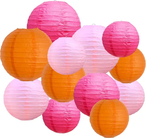 Vista 47 de BEISHIDA 10 Linternas de Papel Blancas Decorativas Chinas/Japonesas Colgantes Redondas de Papel Lámpara para Cumpleaños, Bodas, Navidad, Nupcial