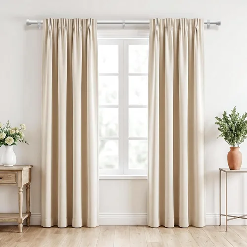 Vista 2 de HEI! DEAR Barras de cortina blancas para ventanas de 28 a 48 pulgadas (2.3-4 pies), barras de cortina resistentes de 1 pulgada, barra de cortinas
