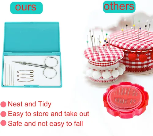 Vista 3 de Megnetic Sewing Needle Case Knitting Pin Organizer Portable Stitching Pin Storage Box for Pin Holder 3Pieces