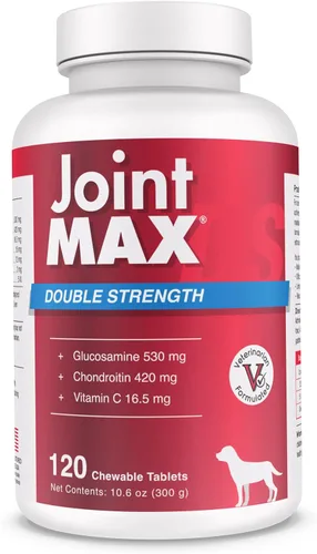 Double Strength - Vitaminas, minerales y antioxidantes - Suplemento máximo de salud articular para perros - 120 tabletas masticables