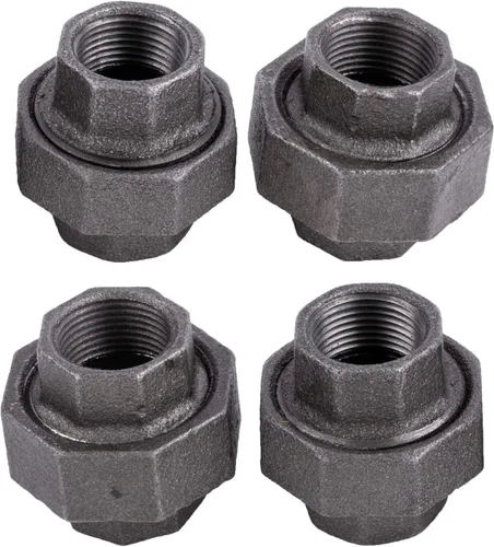Vista 19 de PIPE DECOR Codo de 90 grados, 3/4 pulgadas, hierro maleable negro, juego de 6 – para fontanería, muebles de bricolaje y tubería estándar de 3/4