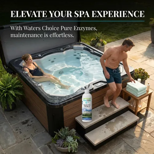 Vista 6 de Waters Choice Pure Enzymes for Spas – Limpiador y clarificador para jacuzzis sin químicos 4 en 1 – Tratamiento con enzimas certificado de grado