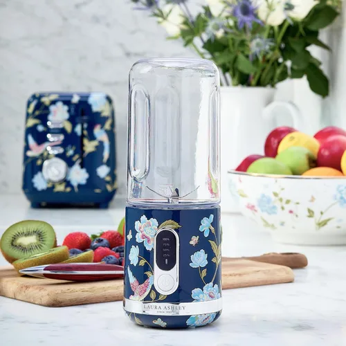 Vista 5 de Laura Ashley Portable Blender for Smoothies by VQ - Compact, Powerful & Easy to use USB Rechargeable Mini Blender for Shakes a