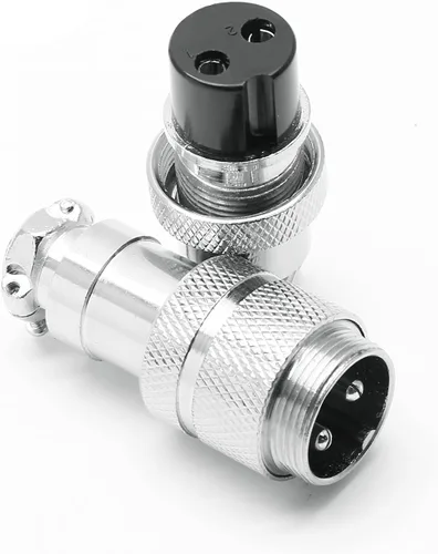 2 Conjuntos de Conector de Aviación 2P 10A GX20-2 Impermeable Metal Macho Hembra Panel de Alambre de Potencia Chasis Accesorios Conector Aviación