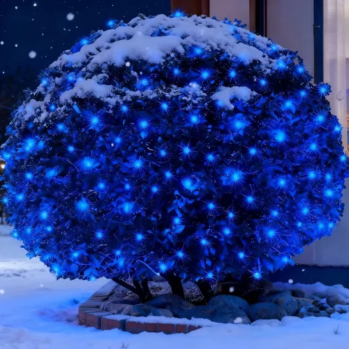 Vista 10 de Meteds 6 pies x 4 pies luces LED de red de Navidad con cable verde, luces de red impermeables certificadas UL conectables para arbustos, árboles