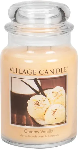 Vista 5 de Village Candle Paquete de velas en tarro de vidrio de vainilla cremosa en grano de café (21.25 onzas)