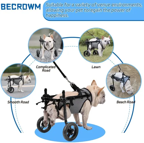 Vista 6 de Dog Wheelchair for Back Legs, Light Weight Dog Wheelchair Cart with Disabled Hind Legs Walking, Adjustable