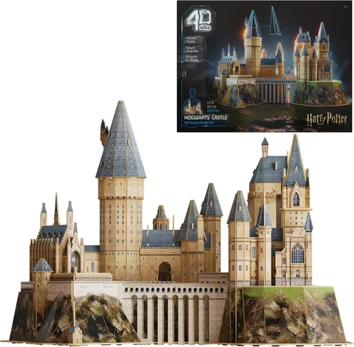 Vista 16 de 4D Build, Kit de modelo de rompecabezas 3D de personajes de Harry Potter, 87 piezas, regalos de Harry Potter, decoración de escritorio, juguetes