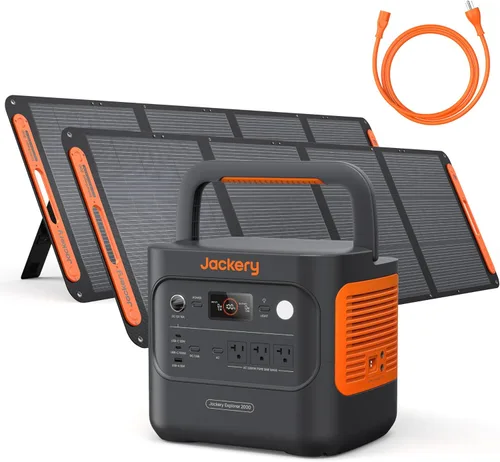 Vista 21 de Jackery Explorer 2000 v2 Estación de Energía Portátil, Batería de Respaldo Doméstica LiFePO4 de 2042Wh, Generador Solar de 2200W, Carga Rápida USB-C