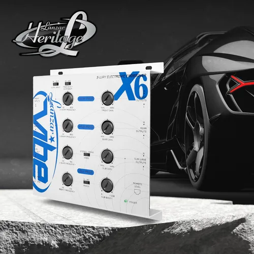 Vista 7 de LANZAR Vibe - Red cruzada de audio electrónico de 3 vías mejorada con canal de paso alto y paso bajo, pendiente de octava de 12 dB, control remoto