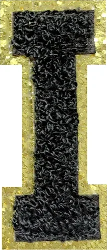 Vista 45 de 4 parches de letras de felpilla negra, parches de letras termo-adhesivas de 2.2", parches de letras de felpilla para ropa (S)