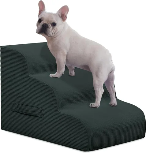 Vista 18 de Mesa Lemon Escaleras para perros y escalones para camas altas, 2 escalones de espuma de alta densidad impermeable para perros y gatos pequeños