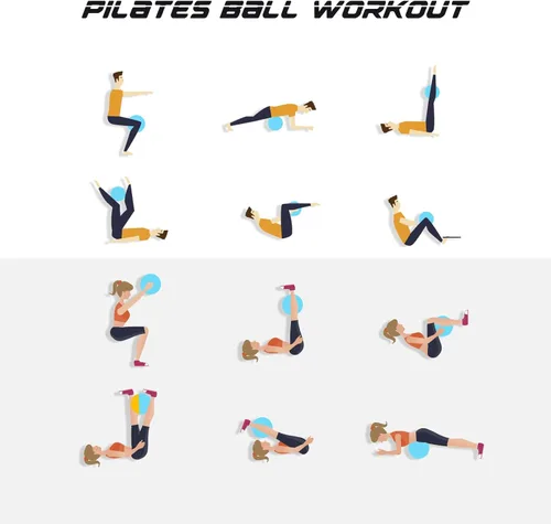 Vista 5 de Cikyner Pelota de pilates suave, pequeña pelota de ejercicio de 9.1-9.8 in, mini pelota de gimnasio con popote inflable, adecuada para pilates