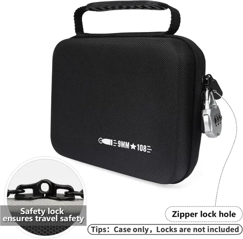 Vista 4 de Estuche de Municiones de 108 Rondas para 9mm, Estuche de Almacenamiento de Municiones Compatible con 9mm Luger, 9mm Parabellum, 9mm Makarov,.380