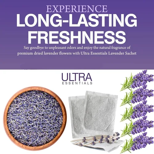 Vista 6 de Bolsitas de lavanda para secadora, aroma natural para equipaje, fragancia de armario y cajón, refresca la ropa hasta 5 ciclos, fragancia