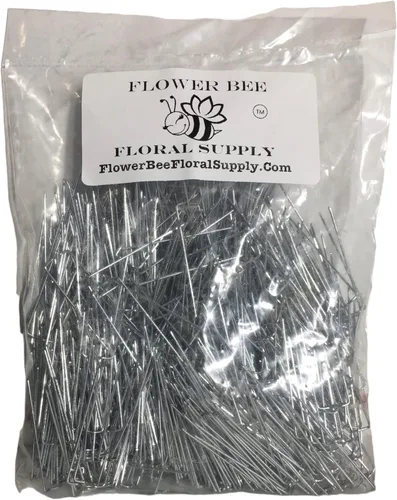 Alfileres florales en U, horquillas verdes para floristas, alfileres de helecho de 1.75 pulgadas para arreglar flores, cubierta de musgo vegetal,