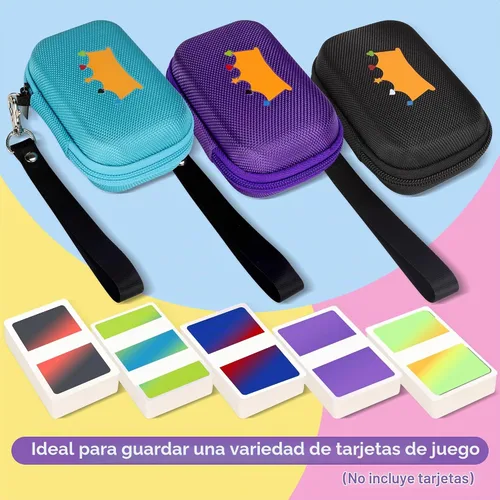 Vista 4 de Funda de viaje para juegos de cartas compatible con juegos de cartas, funda de tarjetas compatible con el soporte de tarjetas de juego UNO