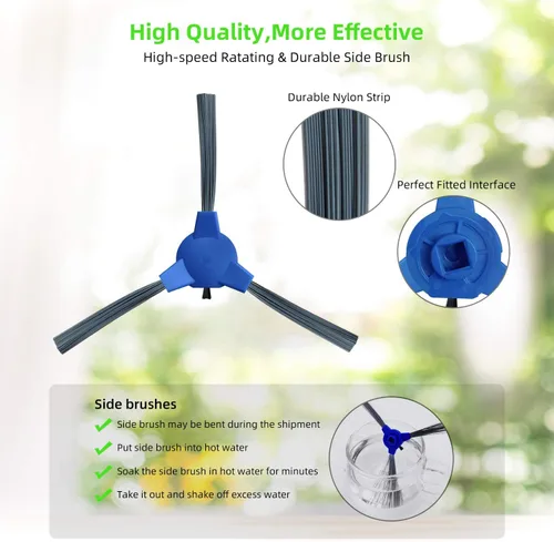 Vista 5 de Accesorios de repuesto compatibles con aspiradora robótica delgada eufy 11S, 25C, 30C NO para la serie Max/G/L Las piezas de repuesto incluyen: 1