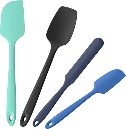 Vista 18 de Raspadores de espátula de silicona de 3 piezas: Doosu 600°F resistentes al calor de grado alimenticio para cocina, sin BPA, herramienta de cocina