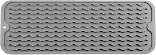 Vista 57 de MicoYang Tapete de silicona para secado de platos para múltiples usos, fácil de limpiar, ecológico, resistente al calor, tapete de silicona